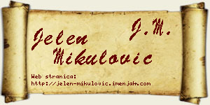 Jelen Mikulović vizit kartica